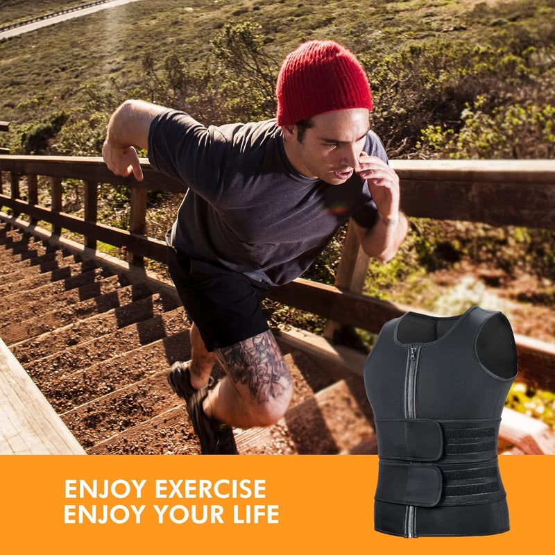 A+ Choice Sauna Vest Waist Trainer for Men - Mens Sauna Suit Double Sweat Belt Body Shaper for Gym Workout Exercise - Image 5